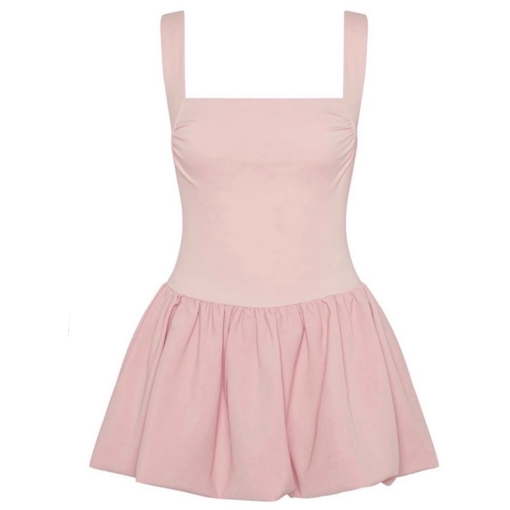 LEAU BISOU BUBBLE KNIT MINI DRESS - PINK